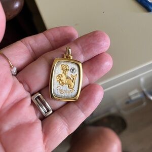 Pierre Cardin zodiac Capricorn pennant charm